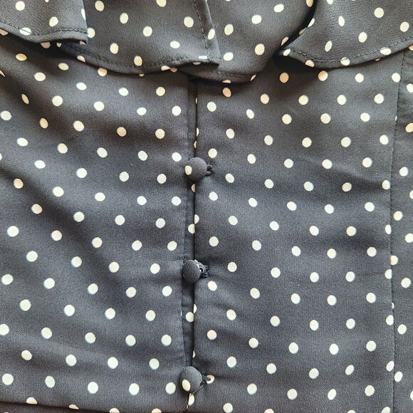Blue‎ Rain Women's Dress Skort Blue White Polka Dot Size Large Adjustable Straps - Picture 8 of 10